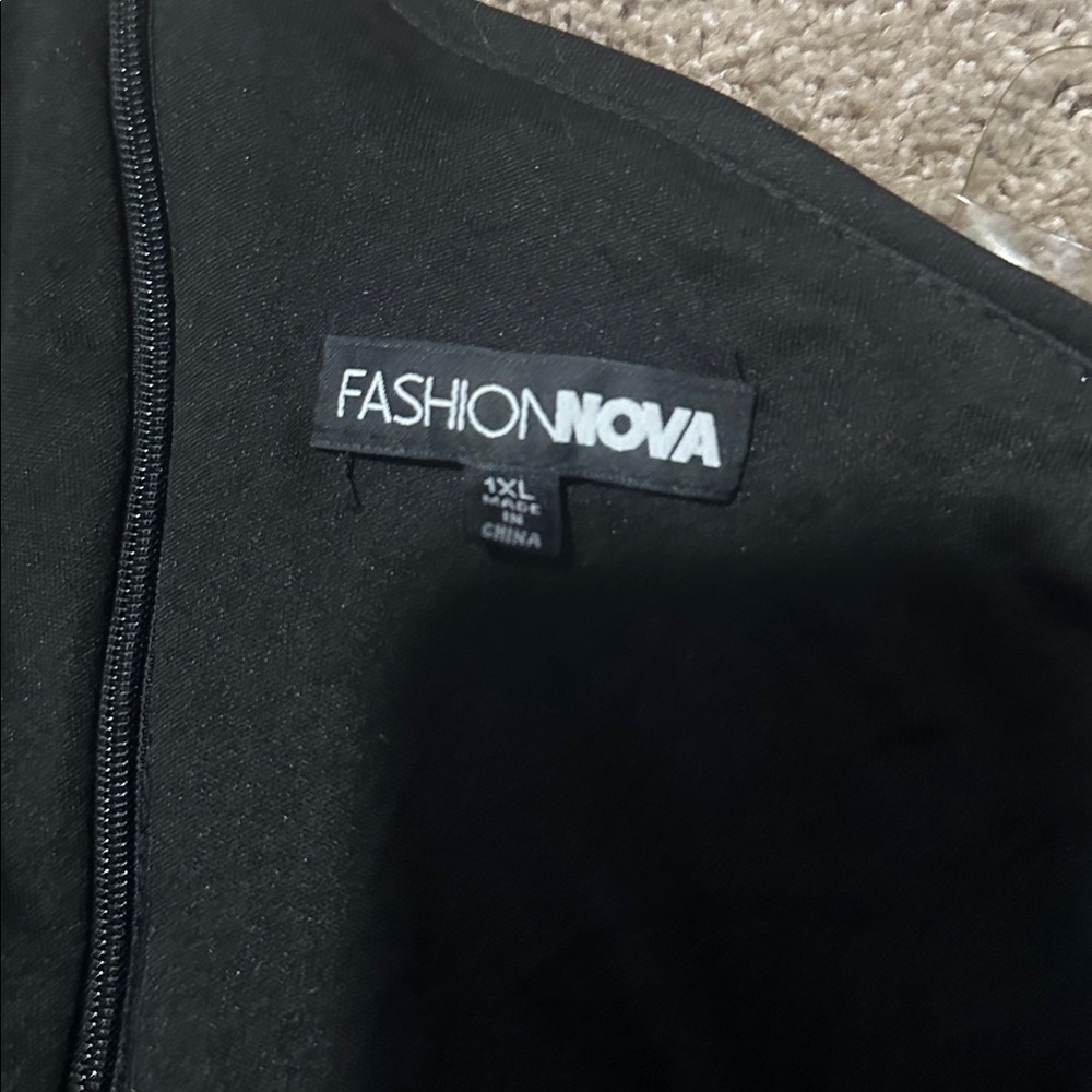 Fashion Nova Black One Shoulder Sequin Dress - Picture 6 of 6